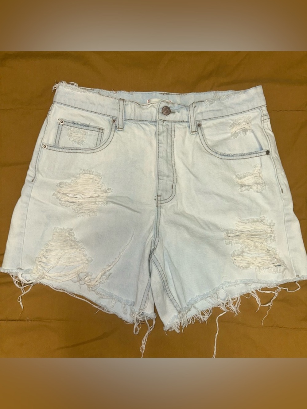 urban outfitters bdg dropped waist destroy denim shorts